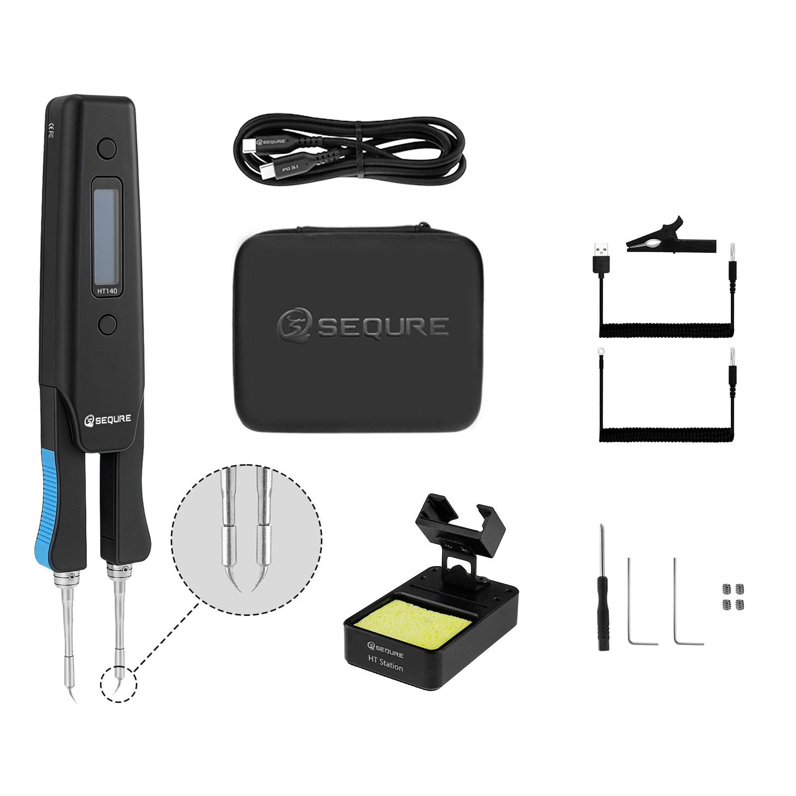 SEQURE HT140 2-IN-1 Electric H - Smd Tweezer Set 评论和价格