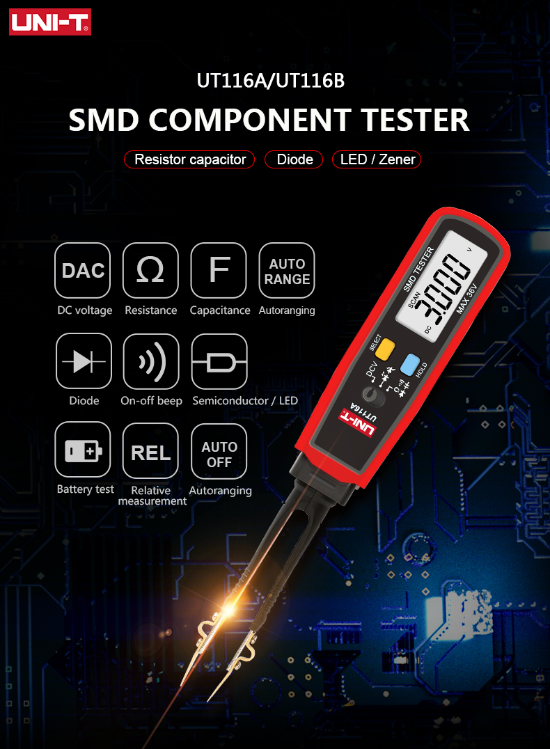 UT116A UT116C Digital Tweezers - Smd Tweezer Set 评论和价格