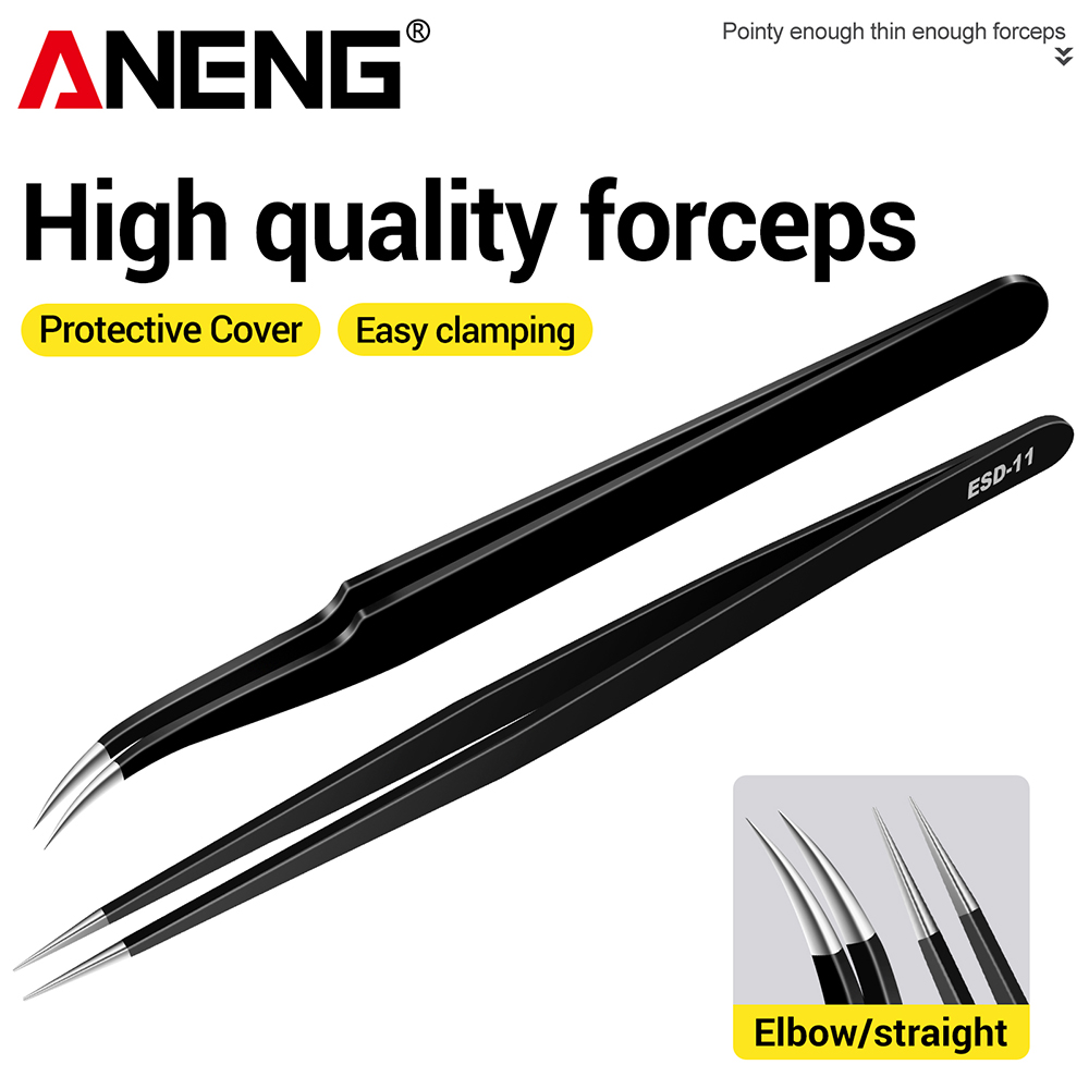 ANENG Stainless Steel Tweezers - Smd Tweezer Set 评论和价格